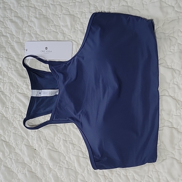 CRZ YOGA Women's Bikini Tops High Neck Swimsuit Racerback Padded Bathing Suit - Picture 4 of 8